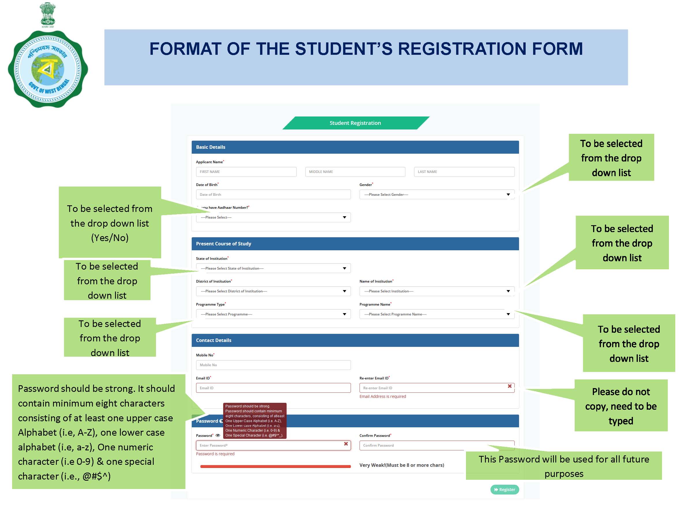 Student Credit Card Scheme Registration Form