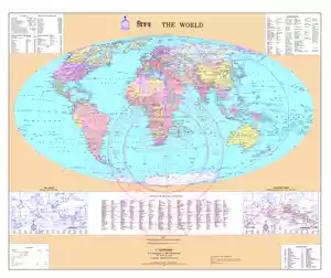 High Resolution World Map PDF by surveyofindia.gov.in
