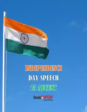 Independence Day Speech in English PDF Download
