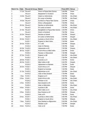 T20 WC 2021 Schedule Fixture PDF File