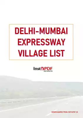 Delhi Mumbai Expressway Village List PDF 