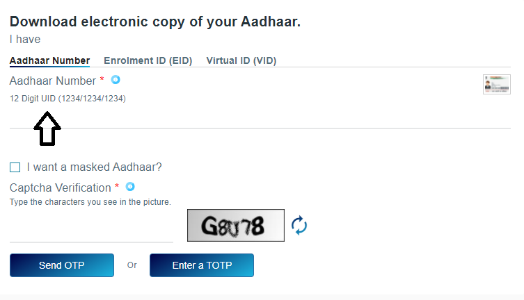 E-Aadhaar Card Download PDF