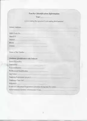 PINDICS Performa Form PDF