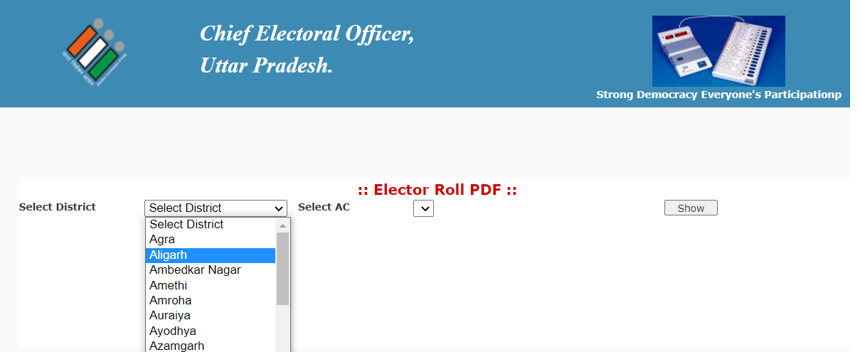 UP Voter List 2022 PDF - Assembly Constitution
