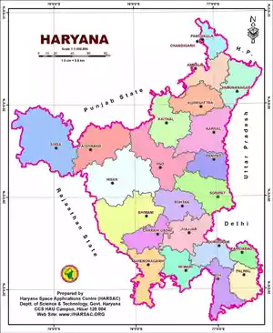 Haryana Map HD PDF