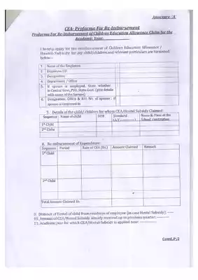 Children Education Form PDF
