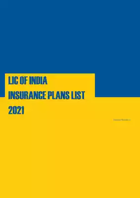 LIC New Plan List 2021 PDF