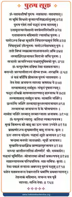 Purusha Suktam Sanskrit PDF