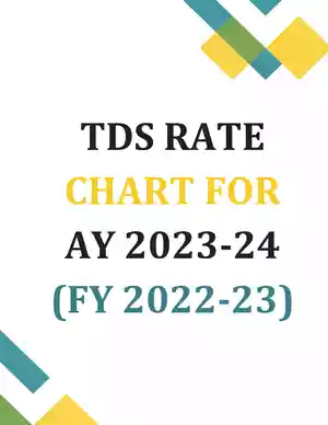 TDS Rate List 2022-23 PDF