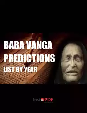 Baba Vanga Prediction List by Year 2022 PDF