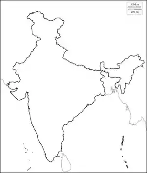 Blank Map of India PDF