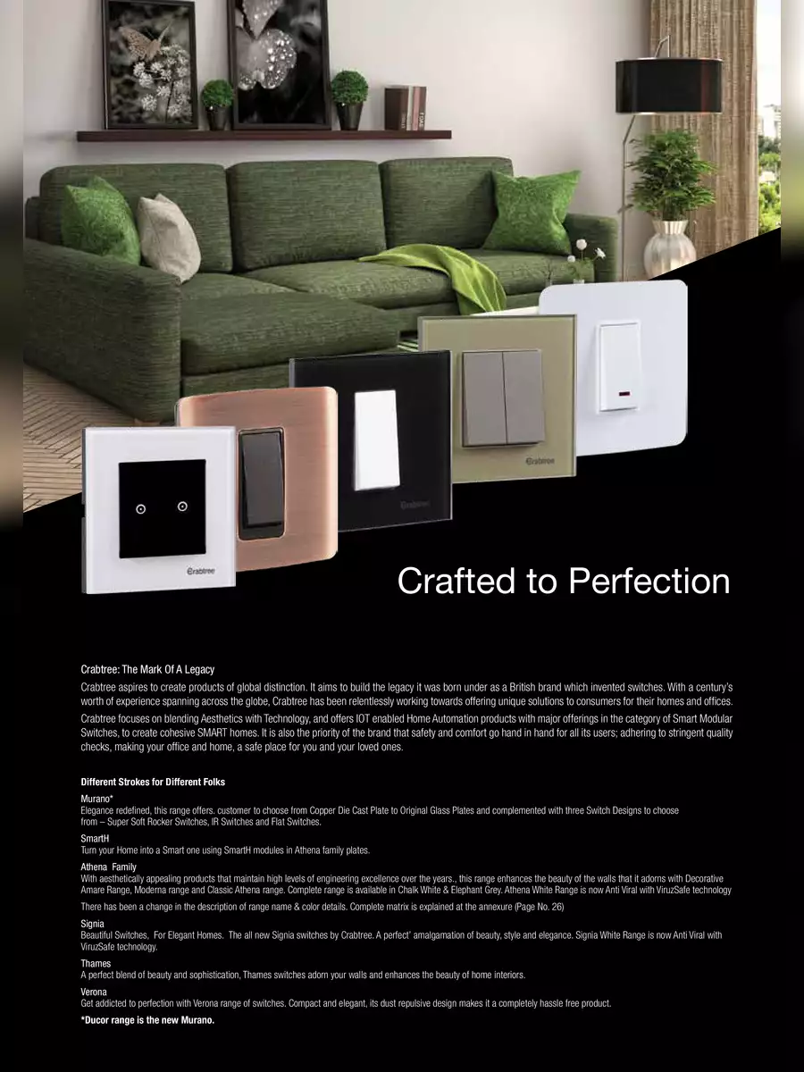 Crabtree Modular Switches Price List 2023 PDF - 2nd Page