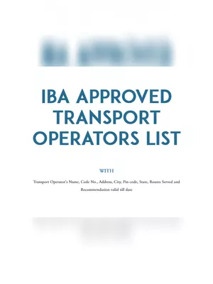 IBA Approved Transporter List 2023