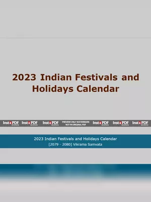 PDF] Indian Festival List 2023 PDF