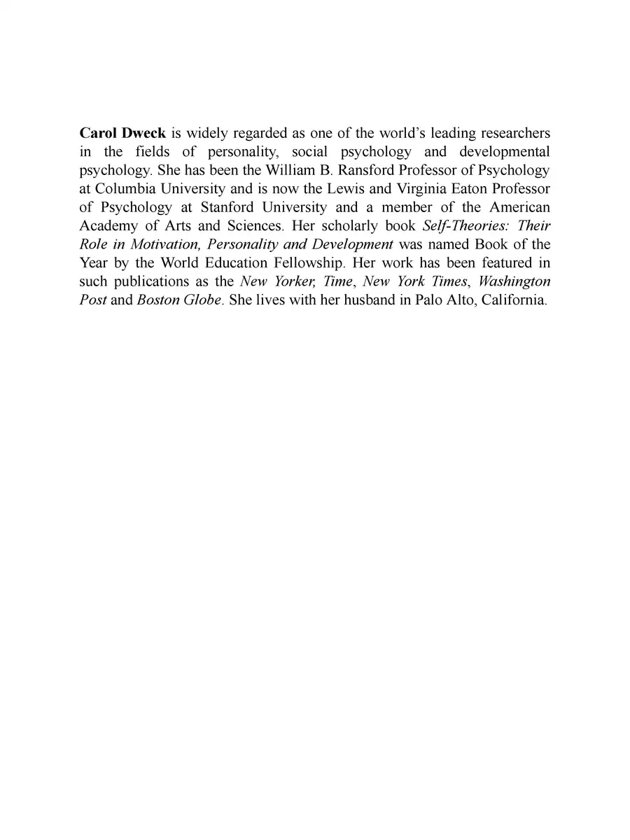2nd Page of Mindset Book PDF