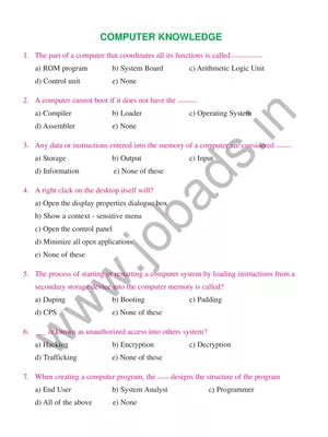 MRB Pharmacist Exam Model Question Paper with Answers