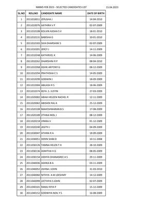 NMMS Result 2023 Tamil Nadu Name List