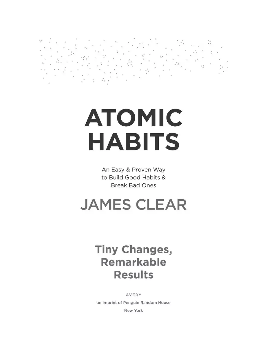 2nd Page of Atomic Habits PDF