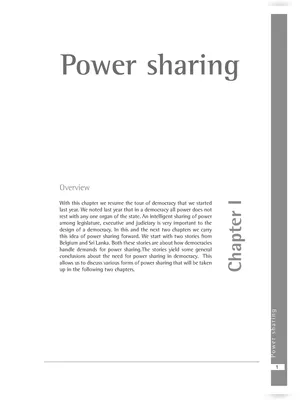 Power Sharing Class 10